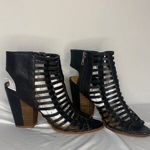 Dolce Vita Black Caged Heeled Boots